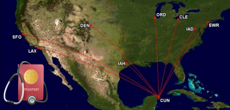 Image showing flights from USA cities to Mexico